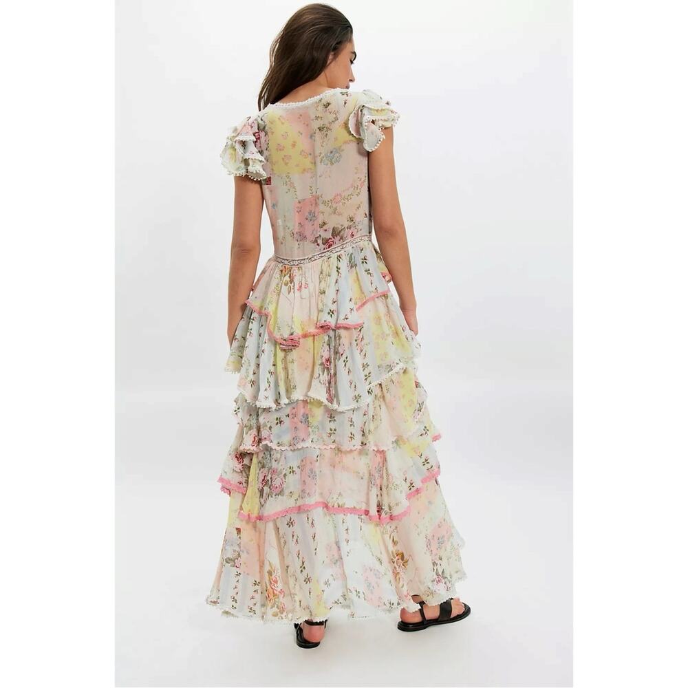 Free People Dainty Ethereal Cottage Love You Bunches Maxi Dress Pastel Small - Picture 6 of 16